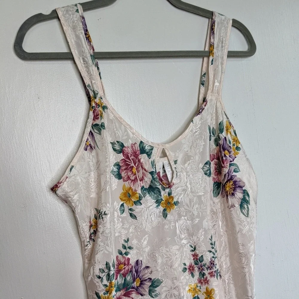 VTG Adonna Floral Slip Dress Lingerie Medium Flowr